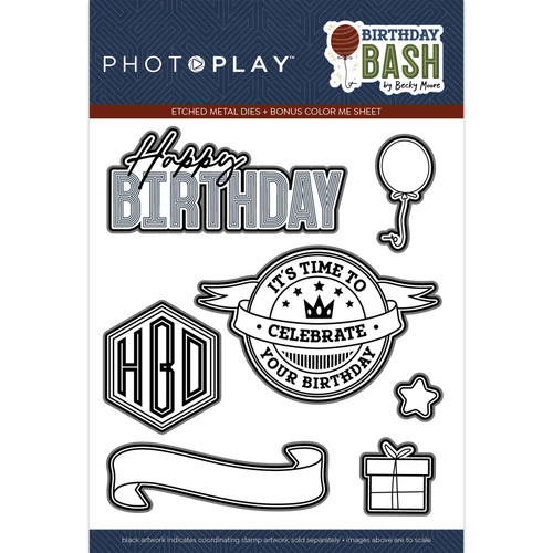 PhotoPlay Etched Die-Birthday Bash - BBA4441 - 709388344415