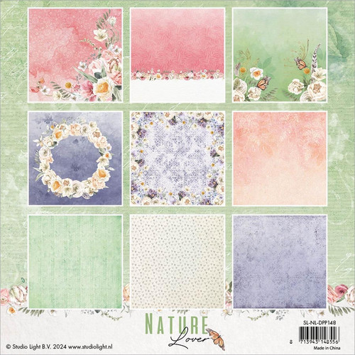 2 Pack Studio Light Nature Lover Designer Paper Pad 6"X6" 36/Pkg-Nr. 129, Scrap Paper NLDPP148