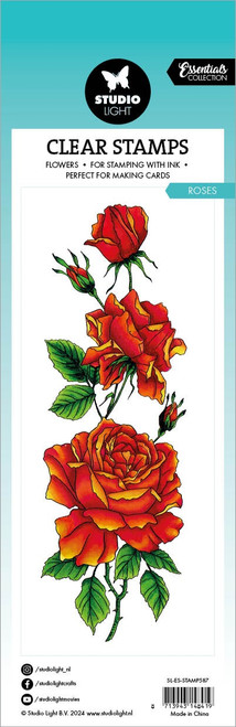 2 Pack Studio Light Essentials Clear Stamps-Nr. 587, Roses STAMP587