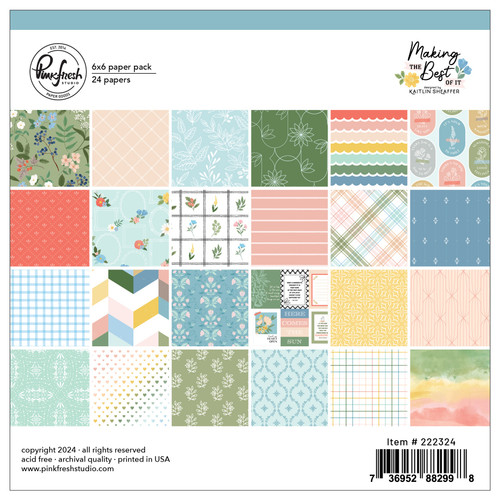 2 Pack - Making The Best Of It Double-Sided Paper Pack 6"X6"- - PF222324 - 736952882998 2 Pack - Making The Best Of It Double-Sided Paper Pack 6"X6"- - PF222324 - 736952882998
