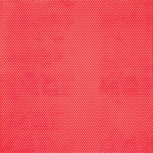25 Pack Simple Vintage Essentials Double-Sided Cardstock 12"X12"-Red & Pink Dots, Color Palette SVCP12-22223