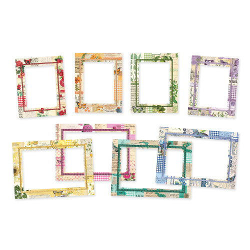 3 Pack - Simple Vintage Essentials Color Palette Chipboard Frames-8/Pkg - VCP22234