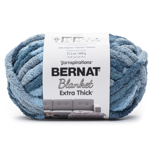 Bernat Blanket Extra Thick 600g-Glacier - 161062B-62025 - 057355509849 Bernat Blanket Extra Thick 600g-Glacier - 161062B-62025 - 057355509849