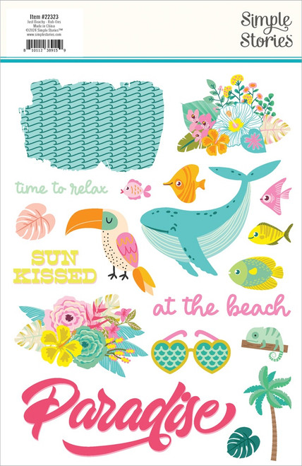 Just Beachy Rub-Ons 6"X8"-2/Pkg - JBY22323 Just Beachy Rub-Ons 6"X8"-2/Pkg - JBY22323
