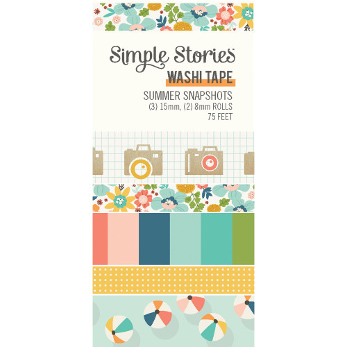 Summer Snapshots Washi Tape-5/Pkg - SMS22029 - 810112388886