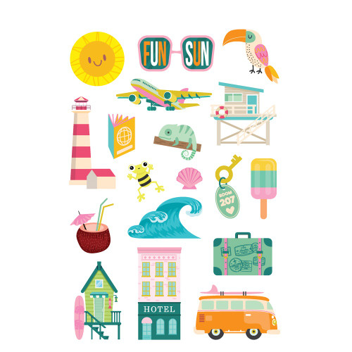 Simple Stories Sticker Book 12/Sheets-Just Beachy JBY22324