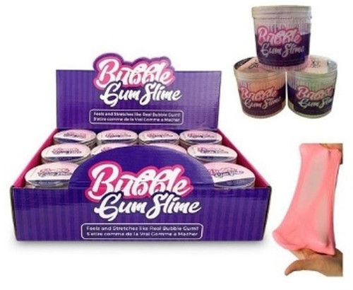 Bubble Gum Scented Slime 12/Pkg-3 Assorted Colors PU585 - 064049715851