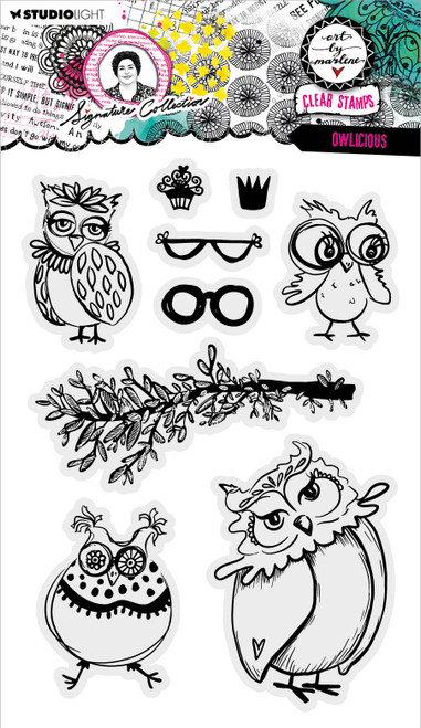 Art By Marlene Signature Collection Clear Stamps-Nr. 637, Owlicious STAMP637 - 8713943150306