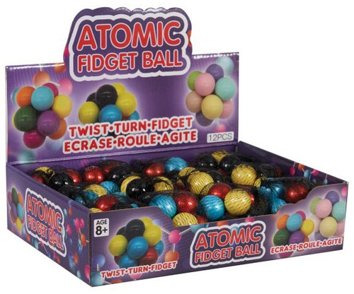 Atomic Fidget Ball Toys-12 Piece Assortment - NV3425 - 064049354258
