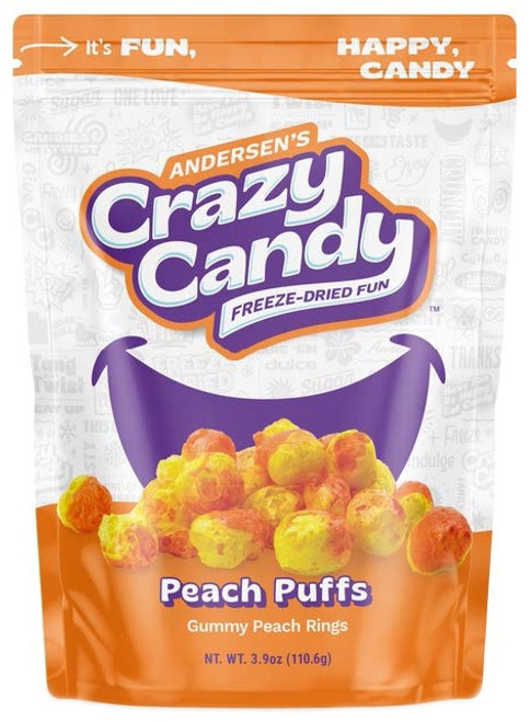 Andersen's Crazy Candy Freeze-Dried Fun-Peach Perfect 2.4oz - CRZCANDY-PP12 - 726667305639