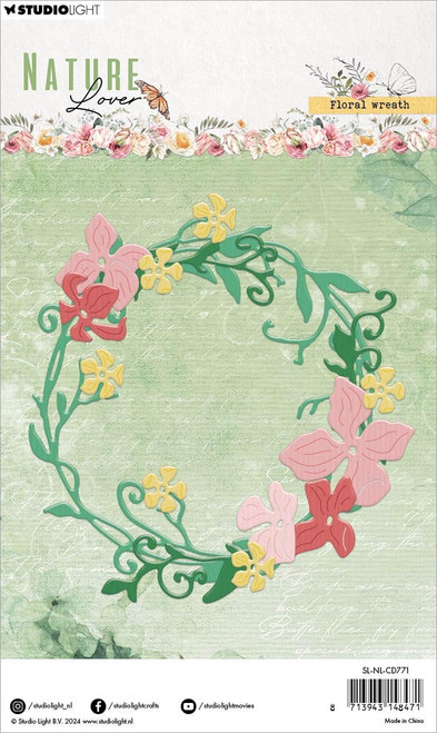 Studio Light Nature Lover Cutting Dies-Nr. 771, Floral Wreath - LNLCD771