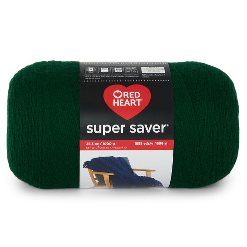 Red Heart Super Saver 1000g-Hunter Green - E300C-0389 - 073650082115