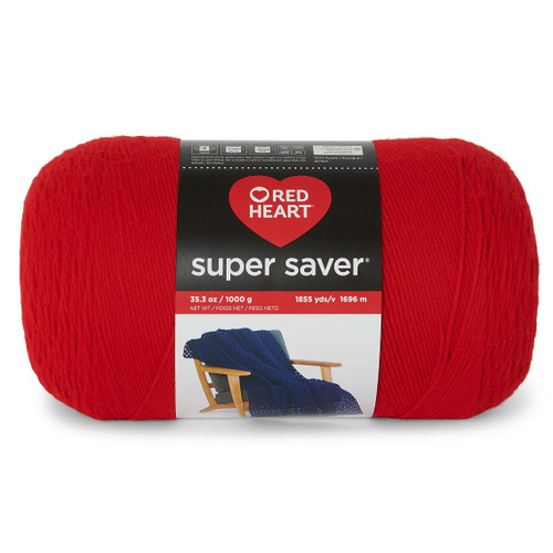 Red Heart Super Saver 1000g-Cherry Red E300C-0319 - 073650081941