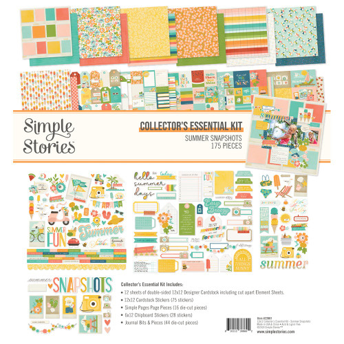Simple Stories Collector's Essential Kit 12"X12"-Summer Snapshots SMS22001 - 810112388602