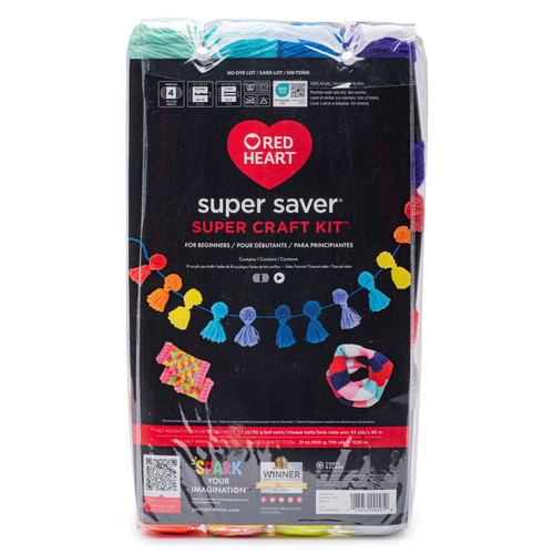 Red Heart Super Craft Kit-Brights KIT501 - 073650090950