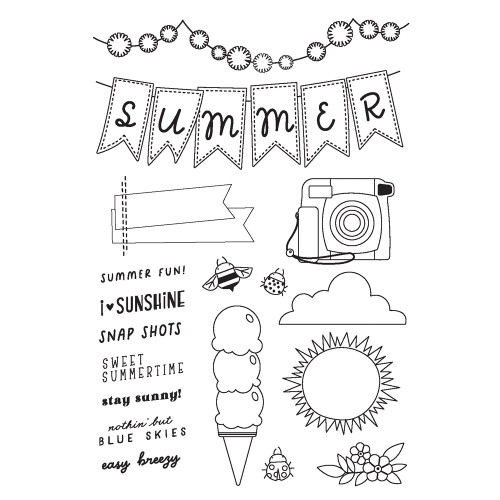 Summer Snapshots Clear Stamps-18/Pkg - SMS22016