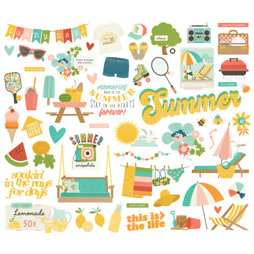 Summer Snapshots Bits & Pieces Die-Cuts-57/Pkg - SMS22018