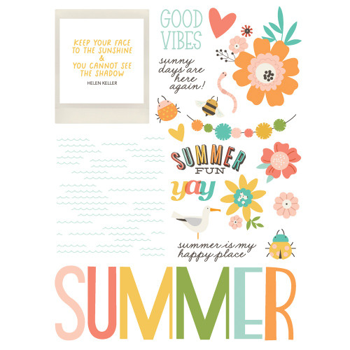 Summer Snapshots Rub-Ons 6"X8"-2/Pkg - SMS22022
