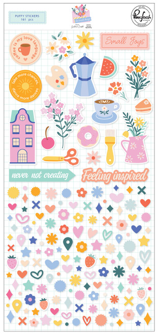 Pinkfresh Studio Puffy Stickers 5.5"X11"-The Simple Things PF225024 - 736952883353