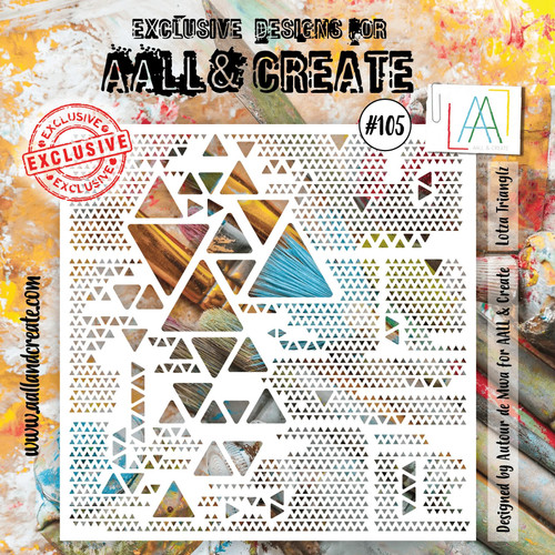 2 Pack AALL And Create Stencil 6"X6"-Lotza Trianglz ALLPC105 - 5060600453724