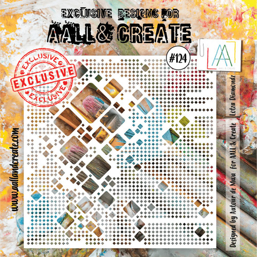 2 Pack - AALL And Create Stencil 6"X6"-Lotza Diamondz - ALLPC124 - 5060600456275