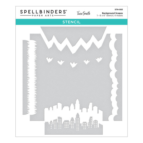 3 Pack Spellbinders Stencil By Tina Smith-Background Scapes, Windows With A View STN083 - 810146541592