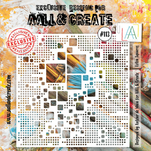 AALL And Create Stencil 6"X6"-Lotza Squares ALLPC113 - 5060600453809