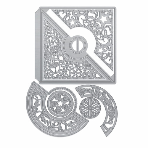 Tonic Studios Die Set-Secret Circle Easel Card 5302E