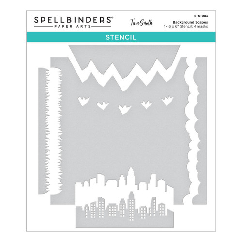Spellbinders Stencil By Tina Smith-Background Scapes, Windows With A View STN083 - 810146541592