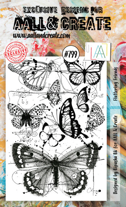 AALL And Create A6 Photopolymer Clear Stamp Set-Fluttering Friends ALLTP799 - 5060979160322