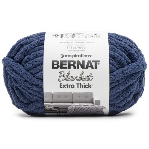 Bernat Blanket Extra Thick 600g-Navy - 161062B-62011 - 057355499737