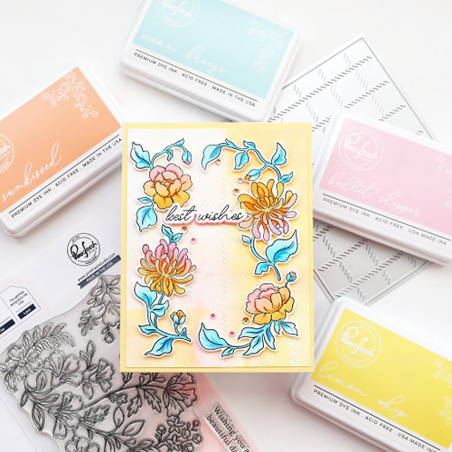 Pinkfresh Studio Clear Stamp Set 4"X6"-Best Wishes - PF208423 Pinkfresh Studio Clear Stamp Set 4"X6"-Best Wishes - PF208423