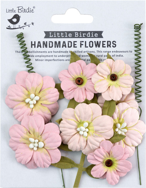 Little Birdie Fiorella Paper Flowers 12/Pkg-Pearl Pink FIORELLA-91307 - 8903236737608