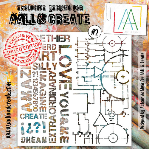 AALL And Create Stencil 6"X6"-Circuit ALLPC002 - 5060600451102