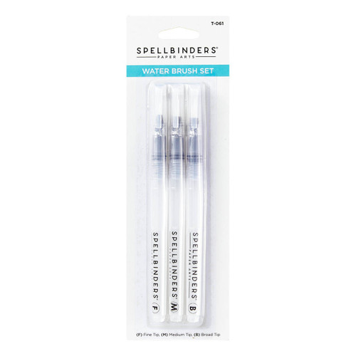 Spellbinders Water Brush Set-3/Pkg T061 - 810146540779