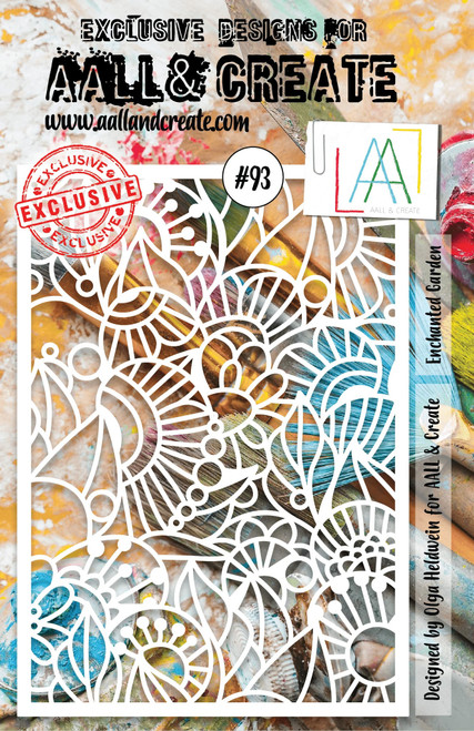 AALL And Create A5 Stencil-Enchanted Garden ALLPC093 - 5060600453601