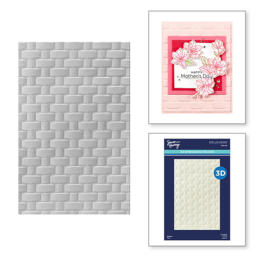 Spellbinders 3D Embossing Folder By Simon Hurley-Woven, Spring Sampler E3D080