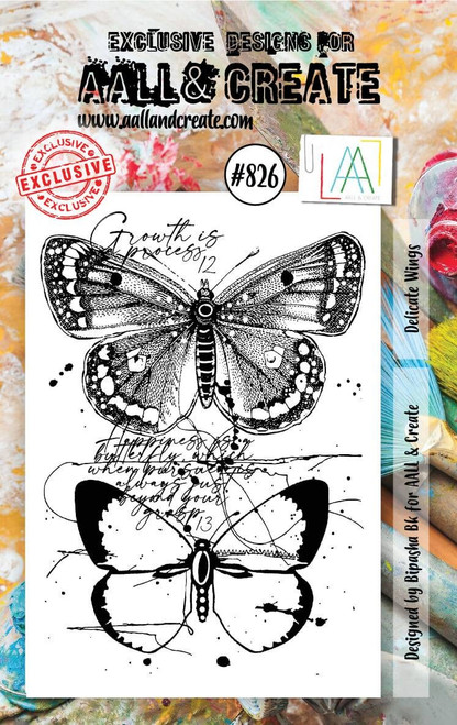 AALL And Create A7 Photopolymer Clear Stamp Set-Delicate Wings ALLTP826 - 5060979160599