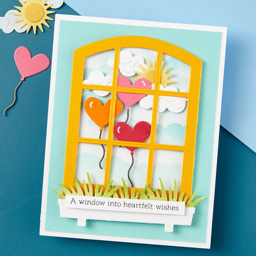 Spellbinders Etched Dies By Tina Smith-Up In The Air View, Windows With A View S41331
