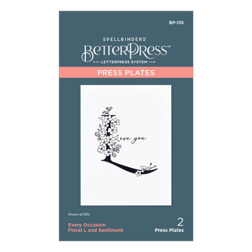 Spellbinders BetterPress Letterpress System Press Plates-Floral L BP135 - 810146541097