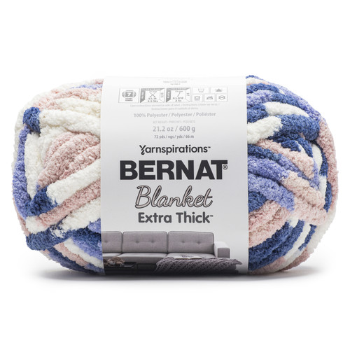 Bernat Blanket Extra Thick 600g-Blueberry Peach 161062W-62068 - 057355531437