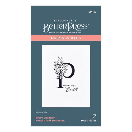 Spellbinders BetterPress Letterpress System Press Plates-Floral P BP139 - 810146541134