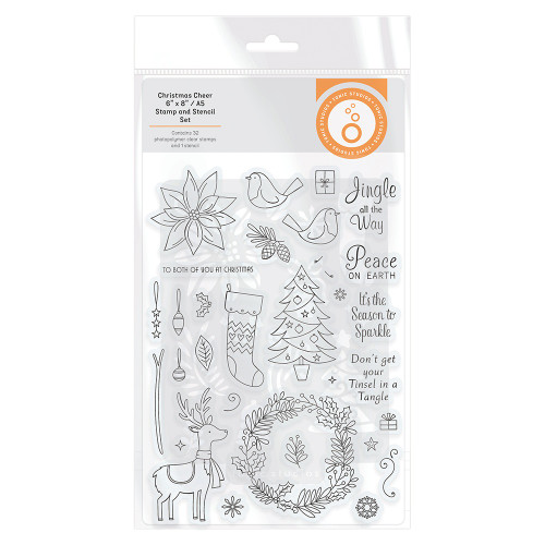 Tonic Studios Stamp And Stencil Set-Christmas Cheer 4973E - 5056190949730