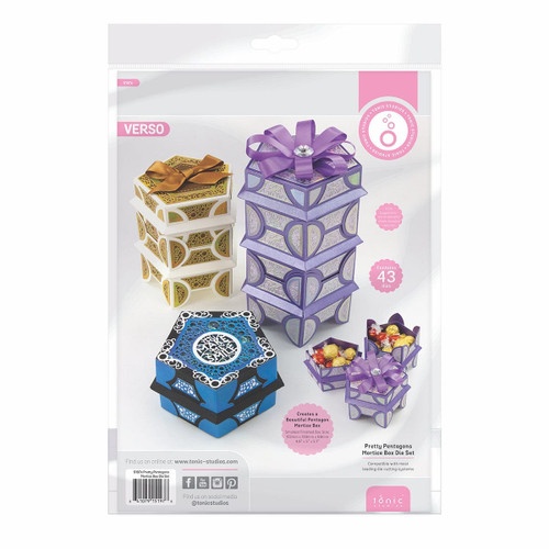 Tonic Studios Die Set-Pretty Pentagons Mortice Box 5197E - 841079151978