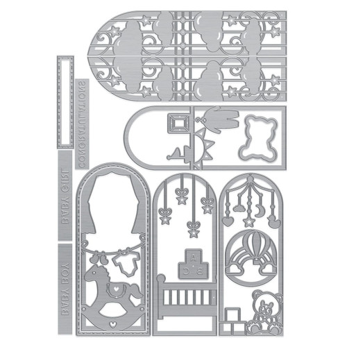 Tonic Studios Die Set-Baby Gatefold Shadow Frame Inserts 5378E