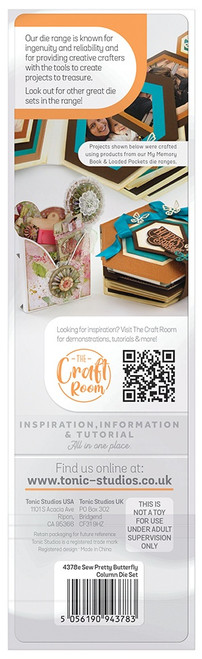 Tonic Studios Die Set-Sew Pretty Butterfly Column - 4378E