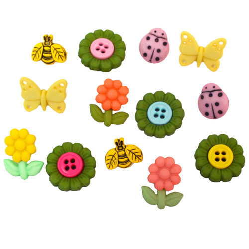 6 Pack - Dress It Up Embellishments-It's Time To Blossom - DIUBTN-9372 6 Pack - Dress It Up Embellishments-It's Time To Blossom - DIUBTN-9372