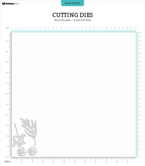 3 Pack - Studio Light Essentials Cutting Die-Nr. 793, Rose - LESCD793