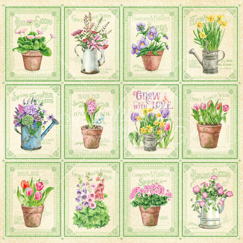 15 Pack Grow With Love Double-Sided Cardstock 12"X12"-Flower Child G45GL12-02809