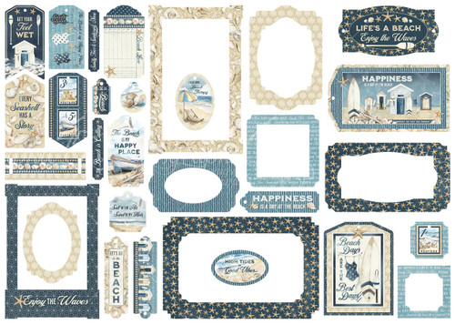 2 Pack Graphic 45 Die-Cut Assortment-The Beach Is Calling G4502805